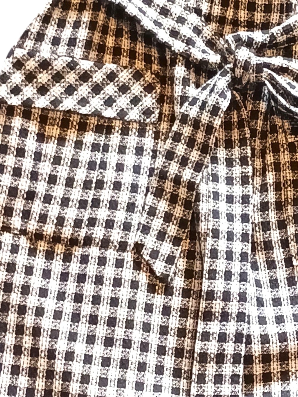 Black Gingham Skirt- Bowtie Detail-Size XL- EUC - Picture 4 of 7